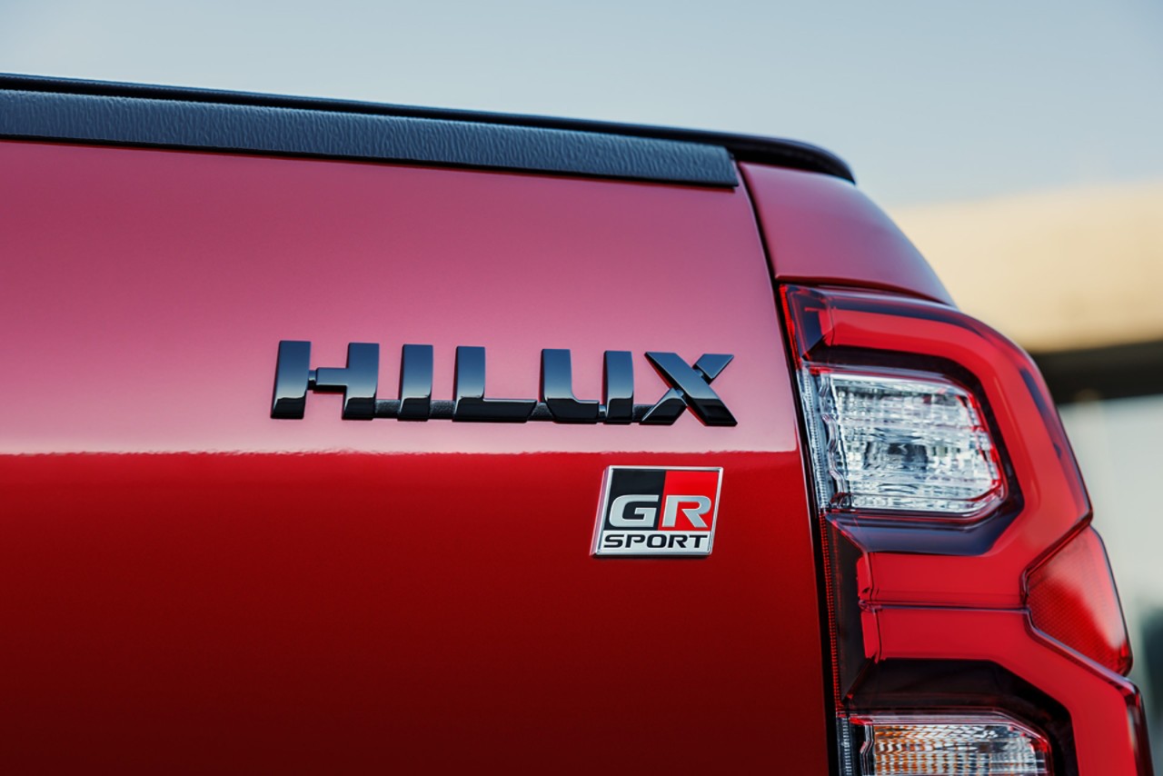 Toyota, Hilux, exterieur, achterzijde, close-up, Hilux GR logo