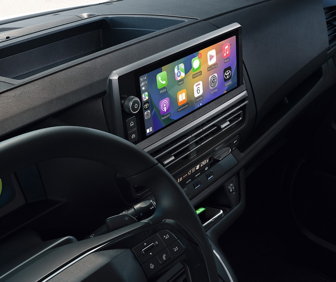 The 10-inch multimedia touchscreen 